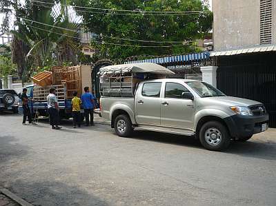 Loading the trucks