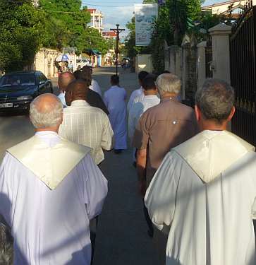 Procession along the street