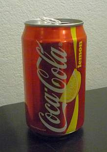 Can of lemon Coke