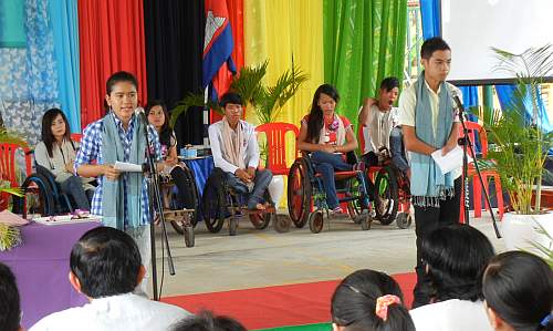 Two students giving a reflection