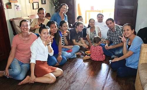 Lunch gathering at the Smith house