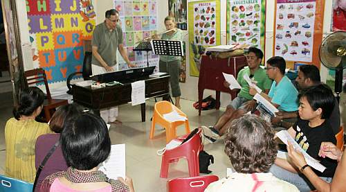 Bro. Rufino with choir