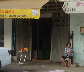 Woman with offerings