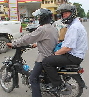 Mike Sloboda on motorcycle