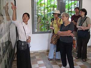 Visiting the Tuol Sleng torture center (Photo by Jim McLaughlin)