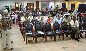 The English-speaking mass at World Vision