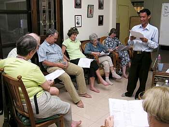 Khmer language class at Maryknoll house