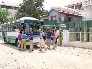 Visiting the deaf hostel and activity center