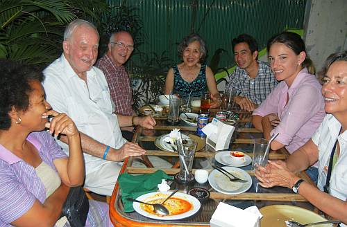 Dinner with the visitors