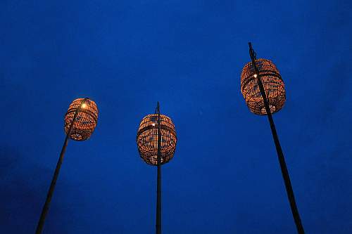 Decroative lights made from chicken coops