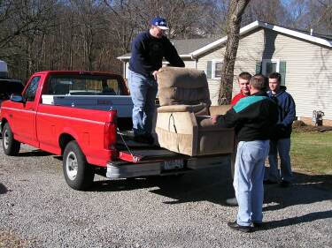 Taking a chair to Ray's house