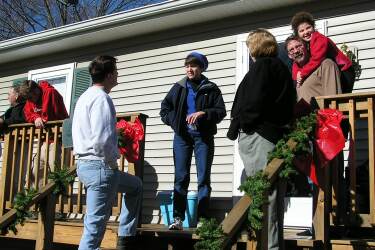 On the porch at Ray's house