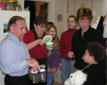 Another gathering in the kitchen