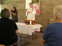 Mass at the deaf picnic
