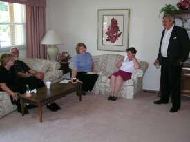At home after the funeral