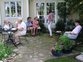 Eating in the shade