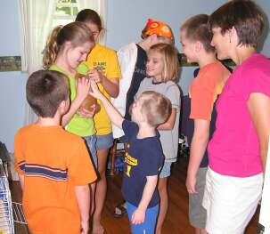 Olivia and her new guinea pig