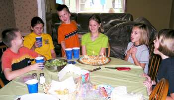 The birthday celebration