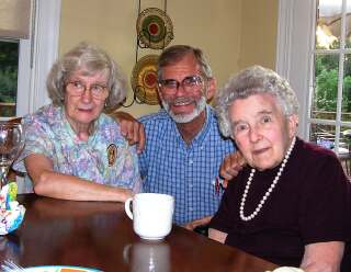 Aunt Mary, Charlie, and Mom