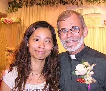 Fr. Dittmeier and a former student