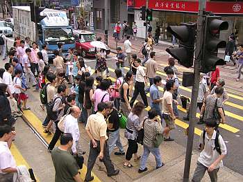 Usual Hong Kong pedestrian traffic