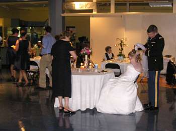 Adam and Amanda at the reception