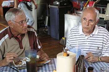 Joe Griffey quizzing Fr. Gray