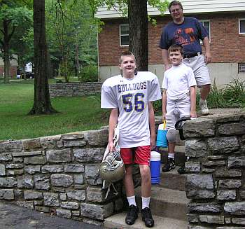 Off to football practice