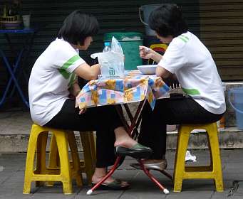 Breakfast on the street