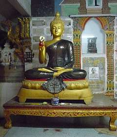 One of many buddhas in the wat
