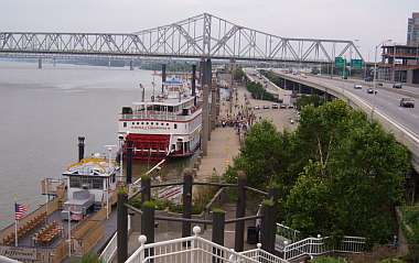 The Belle of Louisville on the city waterfront