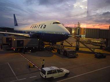 Waiting to board in Japan