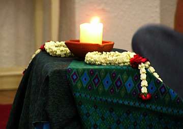Candle at morning prayer