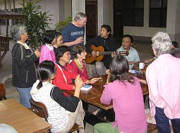 Singing during the social hour
