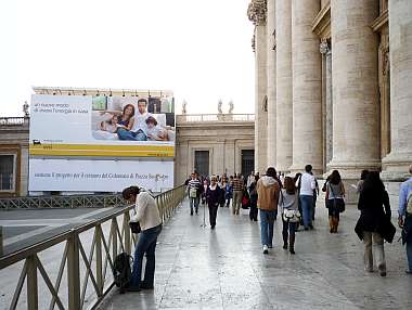 Advertising in St. Peter's Square