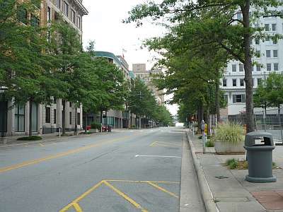 Empty inner city streets
