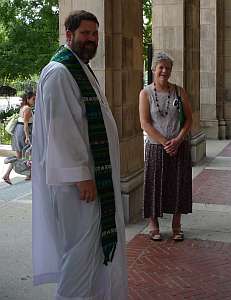 Fr. Kastigar and Celine Woznicki