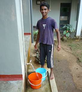 Hauling water for mopping