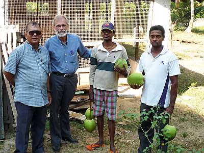 Charlie with deaf farm workers