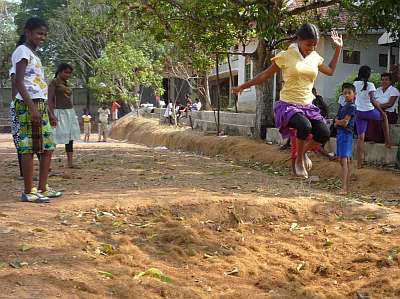 Practicing the long jump