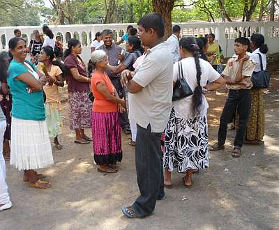 Deaf people chatting