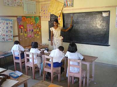 Younger children in class