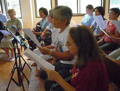 The musicians at liturgy