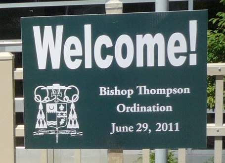 Sign at the ordination