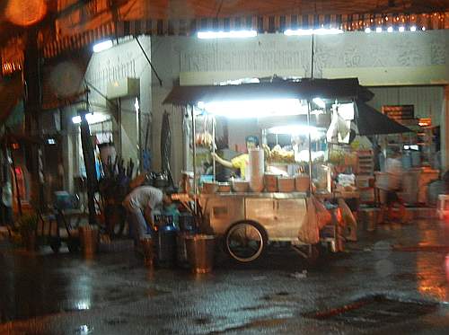 Bangkok night street hawker