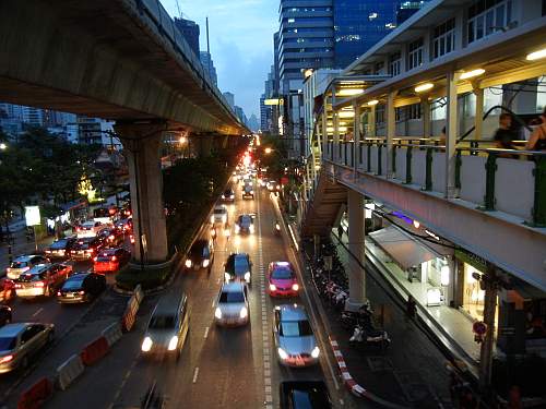 Bangkok rush hour traffic