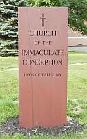Sign for Immaculate Conception church