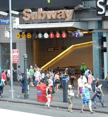 Subway entrance at Times Square