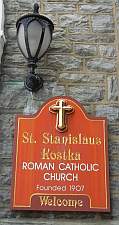 St. Stanislaus Church sign