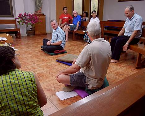 Learning a meditation posture